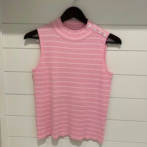 Talbots Sleeveless Sweater - Pink - Medium Petite